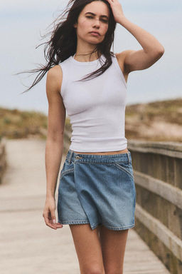 DENIM TRF SKORT