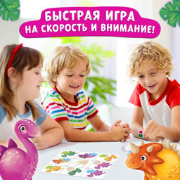 Настольная игра для детей на внимание «В поисках дино», от 2 игроков, 4+