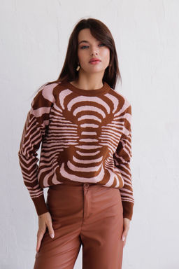 9959 Джемпер базовый кофейный - Martichelli фото 9