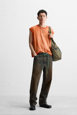 WASHED EMBROIDERED TANK TOP