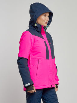 Горнолыжная куртка женская зимняя розового цвета 33307R - Mtforce фото 4