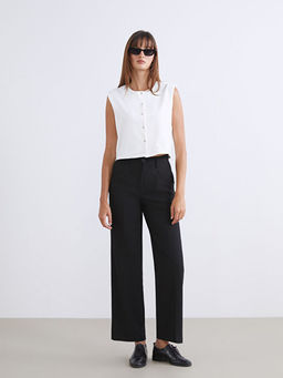 Loose Fit Kad?n Pileli Pantolon