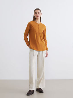 Bisiklet Yaka Nak??l? Bluz