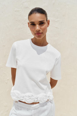 3D ROSE T-SHIRT - Zara фото 8