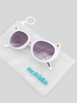 ACOOLA / Очки солнцезащитные детские Kitty молочный  фото 2