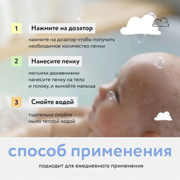 LULU пенка д/купания 2в1 250мл с пантенолом, бисабололом, экстрактами ромашки, календулы и лаванды, без SLS, SLES