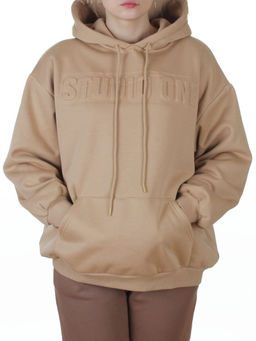 2811 BEIGE Худи унисекс женское (95% хлопок, 5% спандекс)