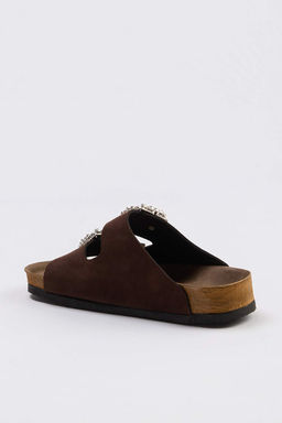 Trendyol Shoes Vizon Tas Aksesuar Detayl? Cift Tokal? Kad?n Terlik TAKSS24TE00002 - Trendyolmilla фото 17