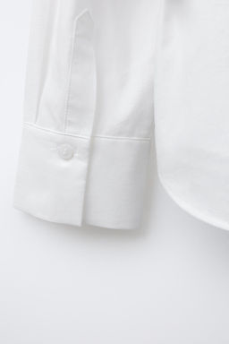 POPLIN SHIRT WITH KNITTED WAISTCOAT AND VELVET BOWS - Zara фото 4
