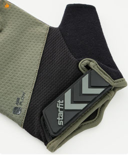 Перчатки для фитнеса STARFIT WG-204, черный/хаки  фото 3