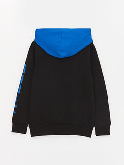 Sonic Bask?l? Uzun Kollu Erkek ?ocuk Hoodie - Waikiki фото 2