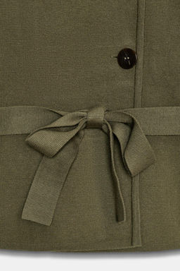 SHORT KNIT COAT WITH BELT - Zara фото 7