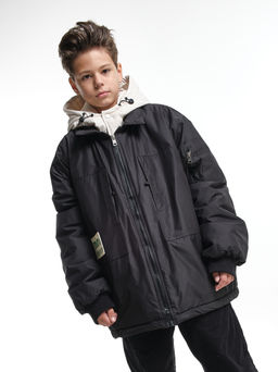 Куртка для мальчика утепленная 33-8215 черный