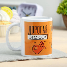 Кружка с сублимацией Дорогая, это сок 320 мл