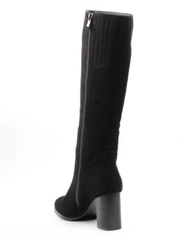 02-K91-B1 BLACK Сапоги женские (натуральная замша, натуральный мех (еврозима)) - Фабричный китай фото 4