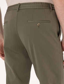Haki Ex. Slim Fit Beli Lastikli Kordonlu Klasik Jogger Pantolon