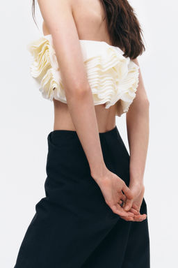 Crop top bandeau con volantes - H&m фото 6
