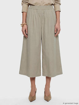 Beli Lastikli Pileli Kad?n Pantolon