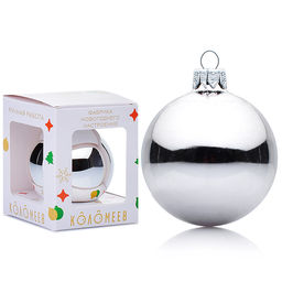 Шар диаметром 65 мм серебреный