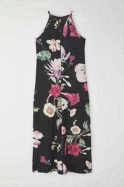 TRENDYOLMILLA Siyah Soyut Halter Yaka A-line/Can Ac?lan Esnek Maxi Orme Kalem Elbise TWOSS24EL00558 фото 20