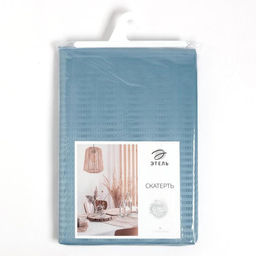 Скатерть Этель Shine 150*250 +/-3см, цв.серо-синий, пл. 192 г/м2, хл с ВГМО  фото 5