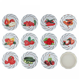 Крышка Твист III-100 Карусель, для бытового консервирования, винтовая, жесть электролитического лужения s0,20мм, литография, ТУ 9299-001-03965353-2020, упаковка: термоусадочная пленка (Россия) - Домашняя мода фото 2