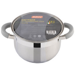 Кастрюля Felicita 2,9л.,из нерж.стали , с. кр. из жаропр.стекла 18*11,5см арт. 009387