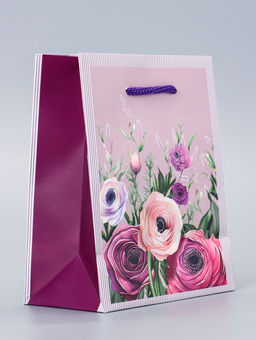 Цена за 4 шт. Пакет подарочный ламинированный Мгновение 11.5?14.5?6.5 см