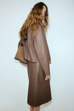 Falda midi revestida - H&m фото 4