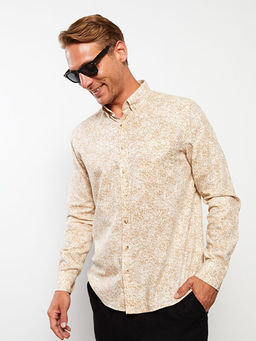 Regular Fit Uzun Kollu Desenli Erkek G?mlek
