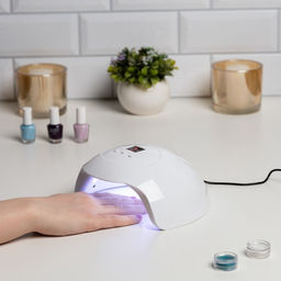 Лампа для маникюра Luazon LUF-06, UV/LED, 15 диодов, 36 Вт, таймер, USB, белая