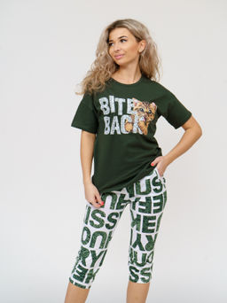 783 Пижама "Буквы/хаки"