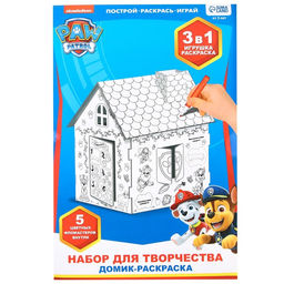 Домик-раскраска 3 в 1 Paw patrol, набор для творчества  фото 4