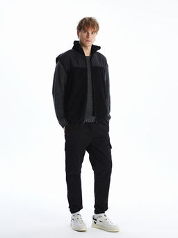 Standart Kal?p Dik Yaka Pel?? Erkek Yelek