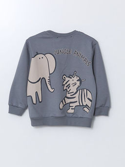 Bisiklet Yaka Bask?l? Erkek Bebek E?ofman Tak?m