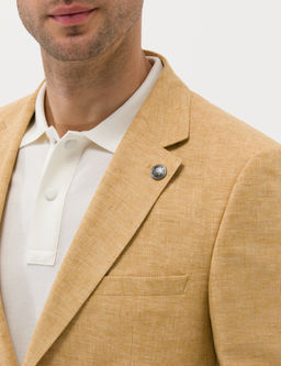 Sar_ Ekstra Slim Fit Keten Kar___ml_ Blazer Ceket