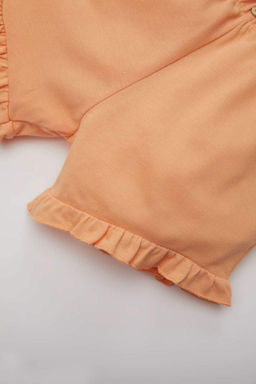 Шорты из пике для маленьких девочек - Defacto фото 3