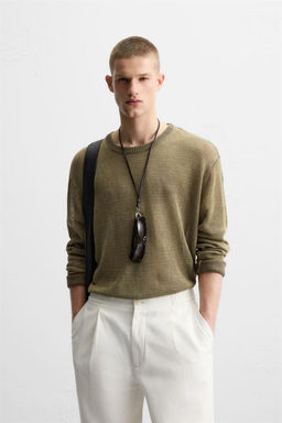 RELAXED FIT SEMI-SHEER SWEATER - Zara фото 2