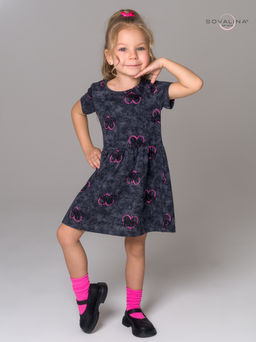 Платье Лето варенка графит сердце - Sovalina фото 7