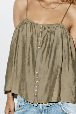 FLOWING STRAPPY BUTTON-UP TOP - Zara фото 3