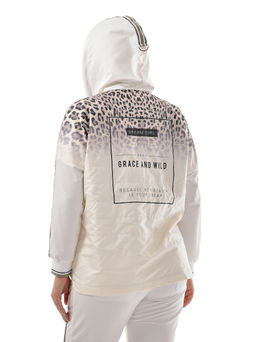 Толстовка из футера комбинированного с принтованной плащевой тканью - А+б коллекция фото 22