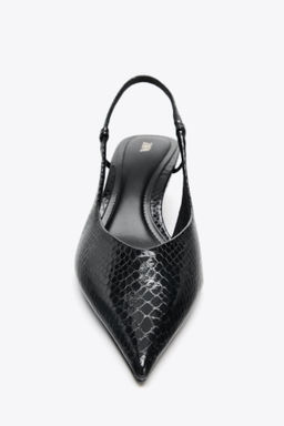 TEXTURED SLINGBACK SHOES - Zara фото 4