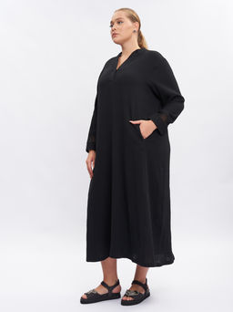 Платье из муслина с кружевом PP68001BLK01 - Артесса фото 10