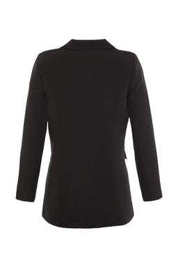 Siyah Regular Astarl? Kruvaze Kapama Dokuma Blazer Ceket TWOSS20CE0059