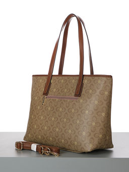 LACCOMA сумка A567-лагуна темно-бежевый эко кожа хлопок фото 5