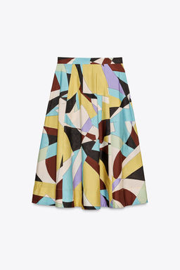 ZW COLLECTION PRINTED MIDI SKIRT - Zara фото 15