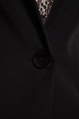 Siyah Regular Astar Detayl? Dokuma Blazer Ceket TWOAW20CE0316