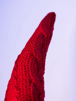 Фигура текстиль «Гном в красном» 55 см, 1 LED, от батареек AG13×3, свечение тёплое белое