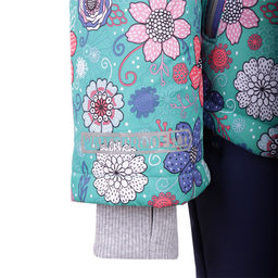 RODOS Утеплённый костюм для девочки зима М-191 (Цветы) Зелёный