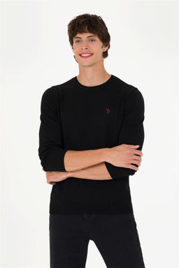 U. S. Polo Assn Мужской черный базовый свитер - U.s. polo assn фото 3